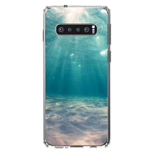 DistinctInk® Clear Shockproof Hybrid Case for Apple iPhone / Samsung Galaxy / Google Pixel - Underwater Sun Sand
