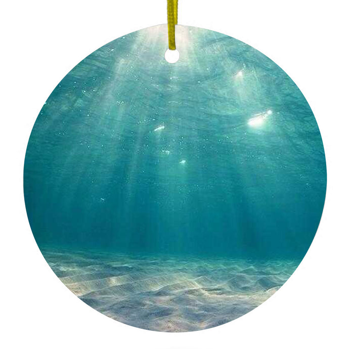 Underwater Sun Sand Ceramic Ornament