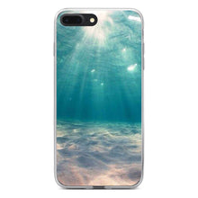 DistinctInk® Clear Shockproof Hybrid Case for Apple iPhone / Samsung Galaxy / Google Pixel - Underwater Sun Sand
