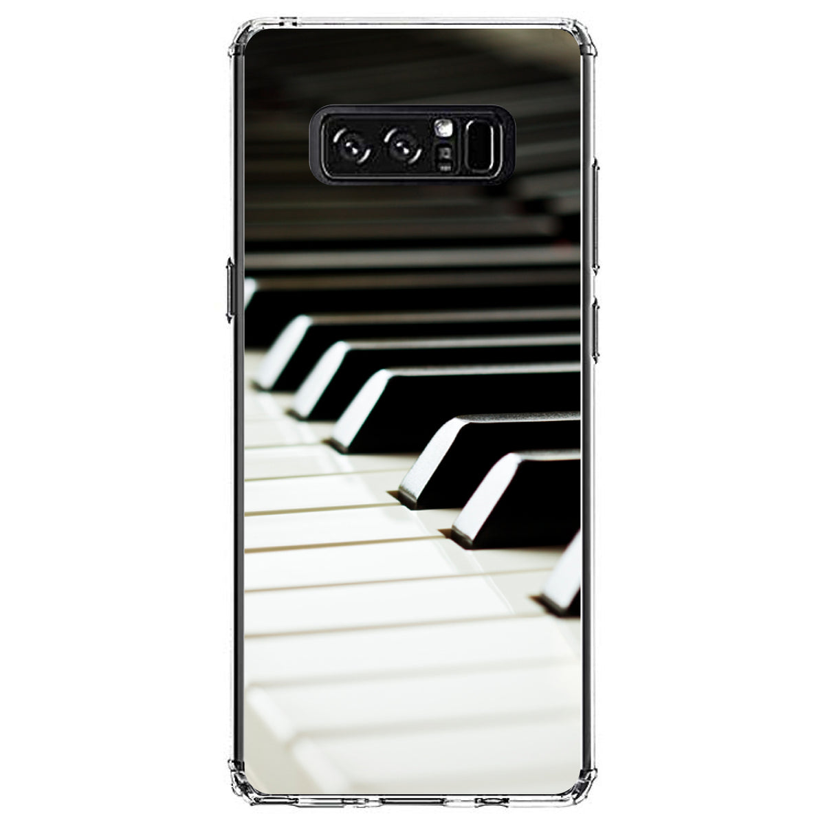 Piano Keys Keyboard Clear Shockproof iPhone Case, view 12