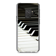 DistinctInk® Clear Shockproof Hybrid Case for Apple iPhone / Samsung Galaxy / Google Pixel - Piano Keys Keyboard