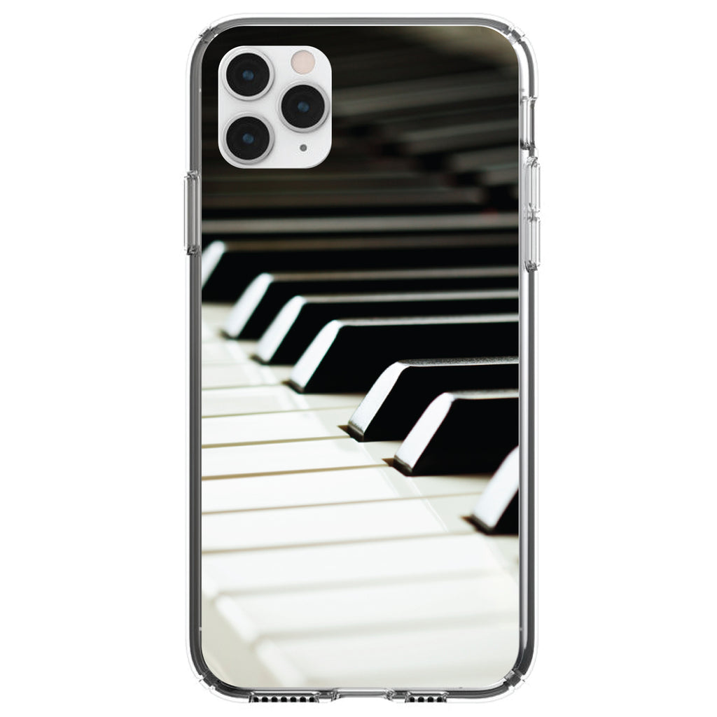 Piano Keys Keyboard Clear Shockproof iPhone Case
