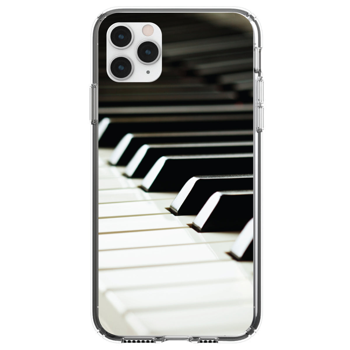 Piano Keys Keyboard Clear Shockproof iPhone Case