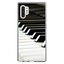 DistinctInk® Clear Shockproof Hybrid Case for Apple iPhone / Samsung Galaxy / Google Pixel - Piano Keys Keyboard