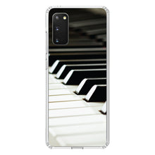 DistinctInk® Clear Shockproof Hybrid Case for Apple iPhone / Samsung Galaxy / Google Pixel - Piano Keys Keyboard
