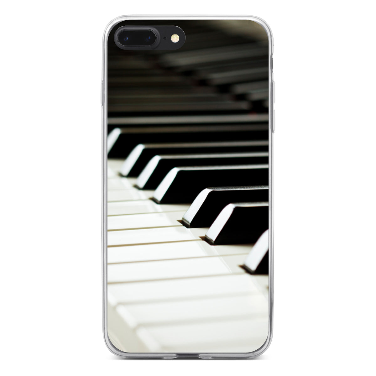 Piano Keys Keyboard Clear Shockproof iPhone Case, view 6