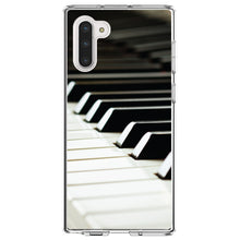 DistinctInk® Clear Shockproof Hybrid Case for Apple iPhone / Samsung Galaxy / Google Pixel - Piano Keys Keyboard