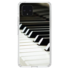 DistinctInk® Clear Shockproof Hybrid Case for Apple iPhone / Samsung Galaxy / Google Pixel - Piano Keys Keyboard