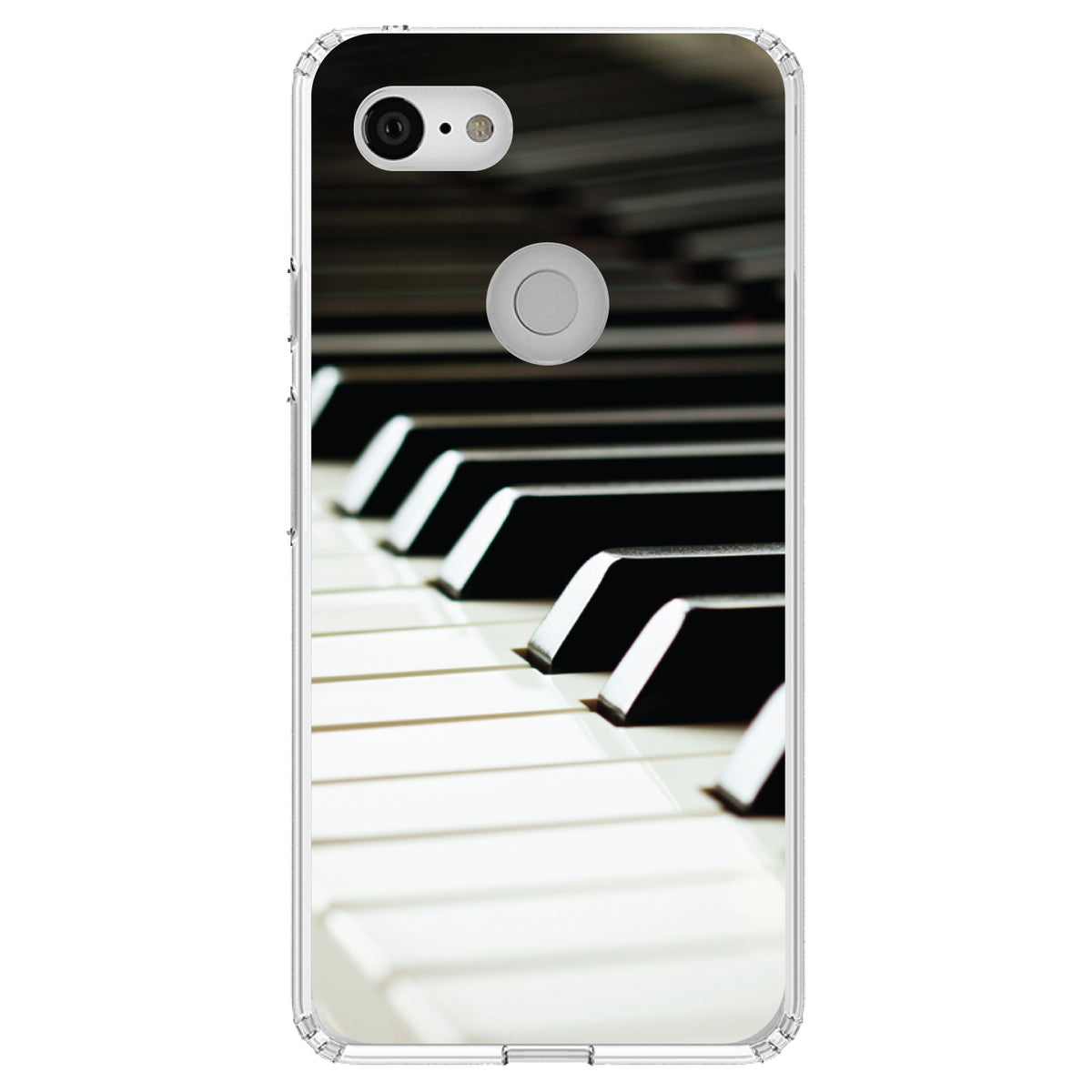 Piano Keys Keyboard Clear Shockproof iPhone Case, view 21