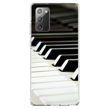 DistinctInk® Clear Shockproof Hybrid Case for Apple iPhone / Samsung Galaxy / Google Pixel - Piano Keys Keyboard