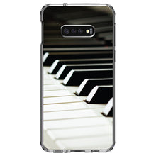 DistinctInk® Clear Shockproof Hybrid Case for Apple iPhone / Samsung Galaxy / Google Pixel - Piano Keys Keyboard