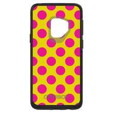 DistinctInk™ OtterBox Symmetry Series Case for Apple iPhone / Samsung Galaxy / Google Pixel - Yellow Hot Pink Polka Dots