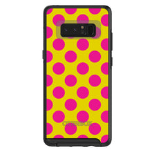 DistinctInk™ OtterBox Symmetry Series Case for Apple iPhone / Samsung Galaxy / Google Pixel - Yellow Hot Pink Polka Dots
