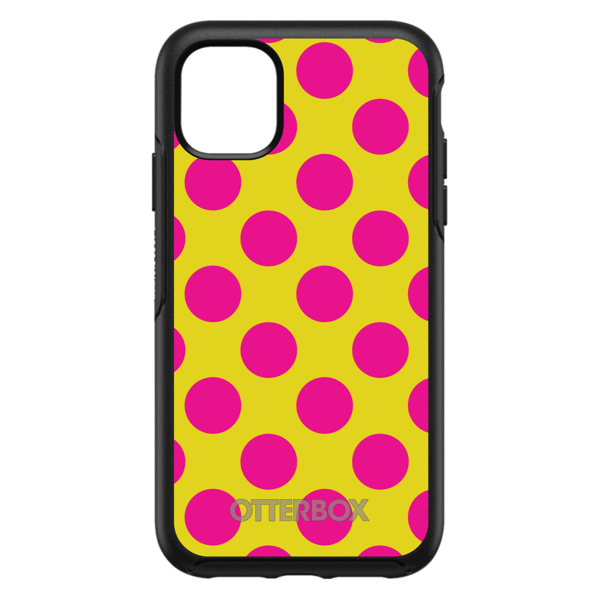 Yellow Hot Pink Polka Dots OtterBox Symmetry Case for iPhone & Galaxy