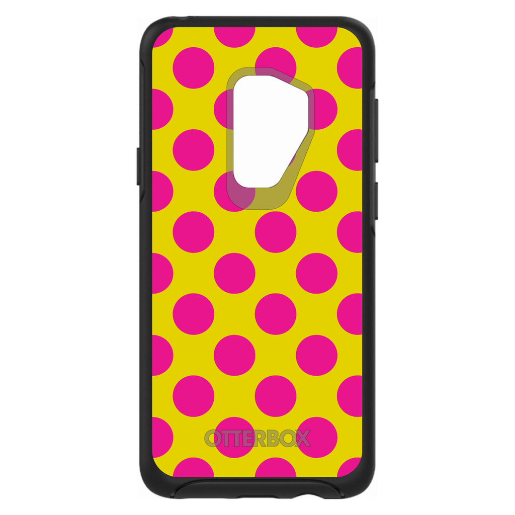 Yellow Hot Pink Polka Dots OtterBox Symmetry Case for iPhone & Galaxy, view 9