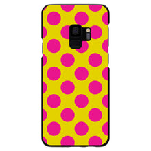 DistinctInk® Hard Plastic Snap-On Case for Apple iPhone or Samsung Galaxy - Yellow Hot Pink Polka Dots