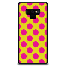 DistinctInk® Hard Plastic Snap-On Case for Apple iPhone or Samsung Galaxy - Yellow Hot Pink Polka Dots