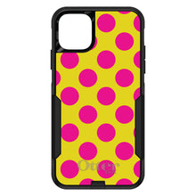 DistinctInk™ OtterBox Commuter Series Case for Apple iPhone or Samsung Galaxy - Yellow Hot Pink Polka Dots