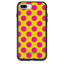 DistinctInk™ OtterBox Symmetry Series Case for Apple iPhone / Samsung Galaxy / Google Pixel - Yellow Hot Pink Polka Dots