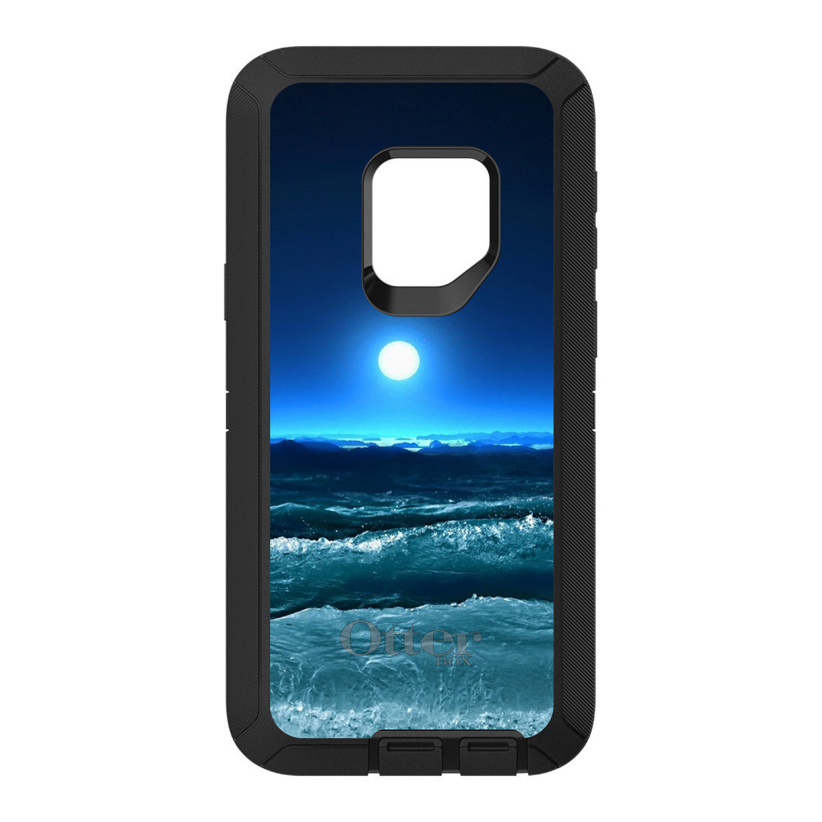 Moonlit Ocean Waves OtterBox Defender Case for iPhone & Galaxy, view 11