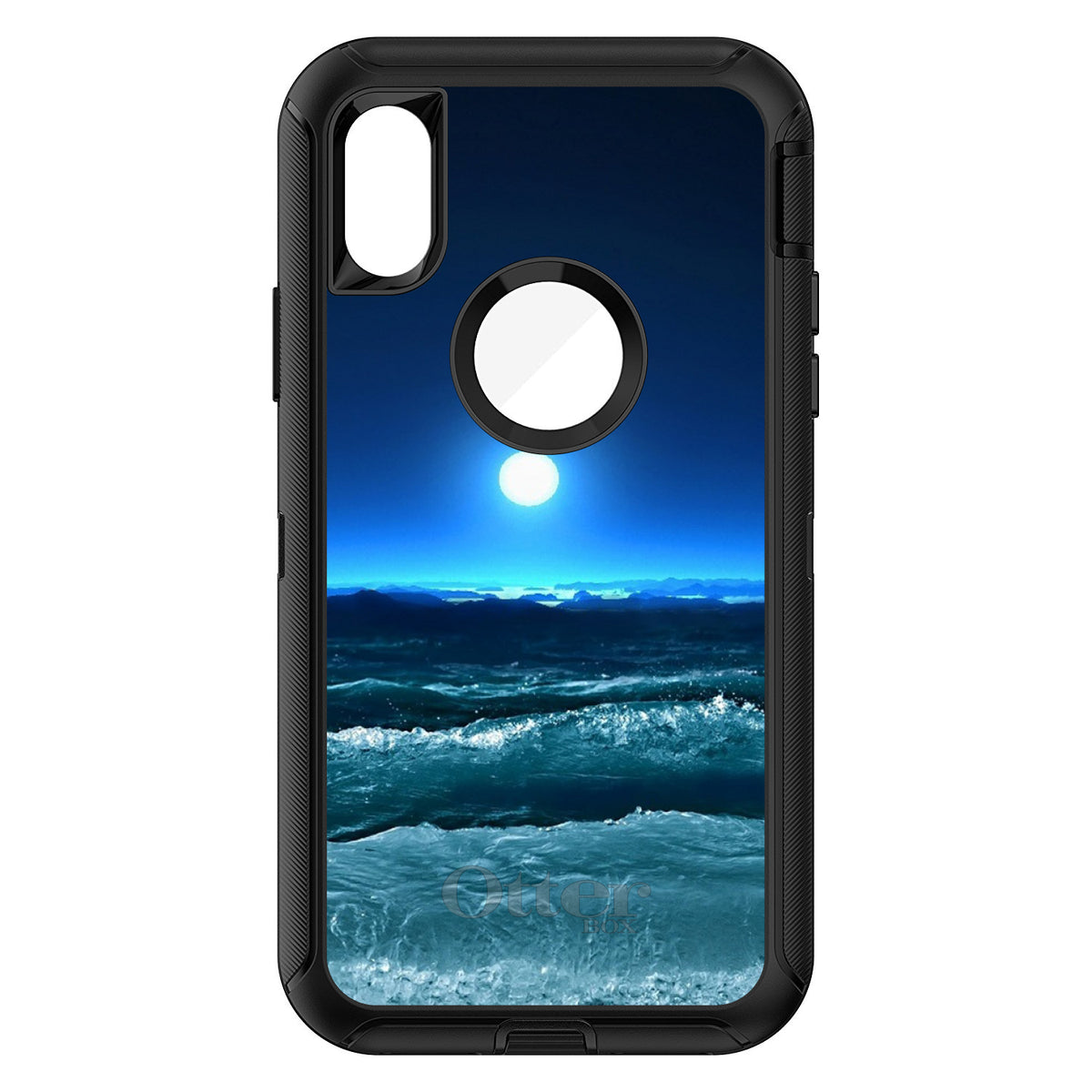 Moonlit Ocean Waves OtterBox Defender Case for iPhone & Galaxy, view 3