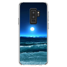 DistinctInk® Clear Shockproof Hybrid Case for Apple iPhone / Samsung Galaxy / Google Pixel - Moonlit Ocean Waves