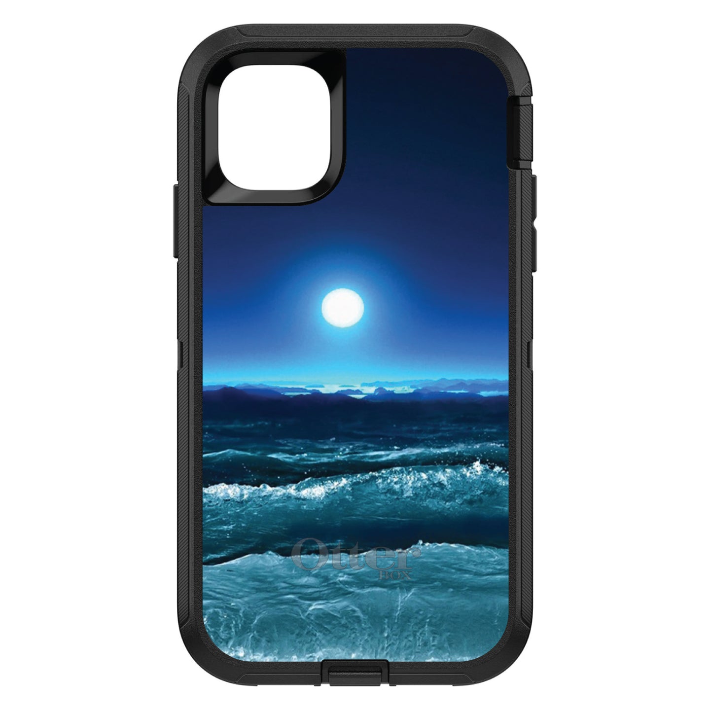 DistinctInk™ OtterBox Defender Series Case for Apple iPhone / Samsung Galaxy / Google Pixel - Moonlit Ocean Waves