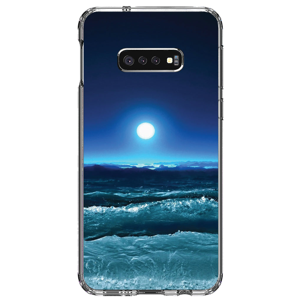 Moonlit Ocean Waves Clear Shockproof iPhone Case, view 18
