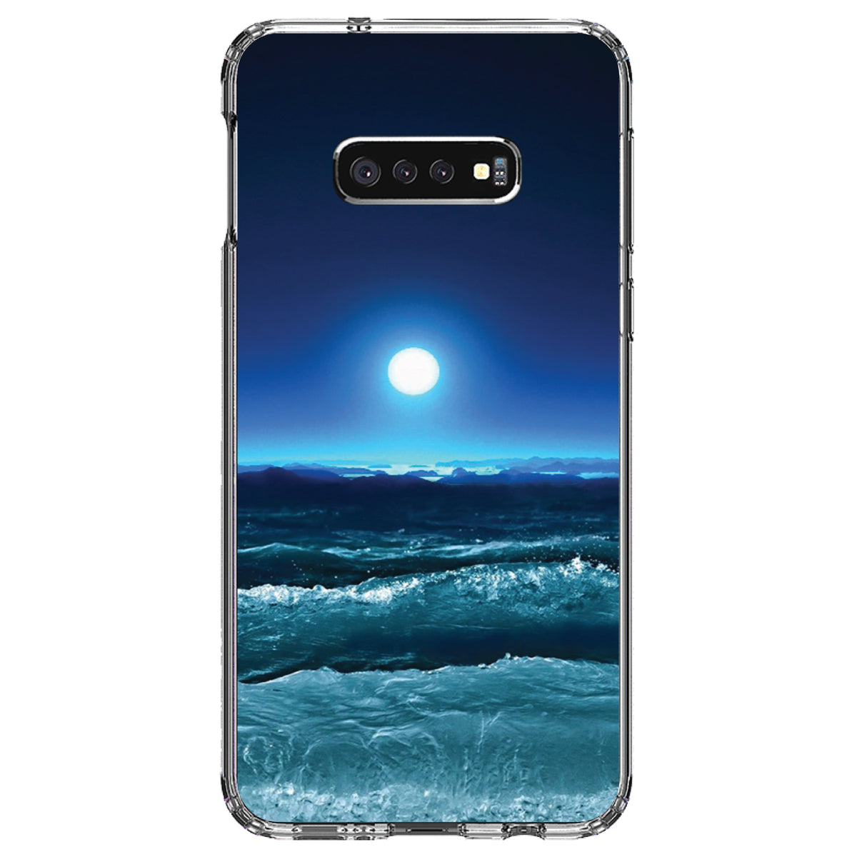 Moonlit Ocean Waves Clear Shockproof iPhone Case, view 18