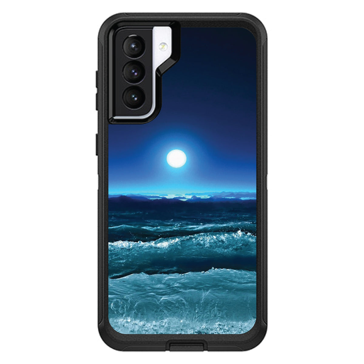 Moonlit Ocean Waves OtterBox Defender Case for iPhone & Galaxy, view 6
