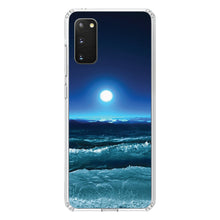 DistinctInk® Clear Shockproof Hybrid Case for Apple iPhone / Samsung Galaxy / Google Pixel - Moonlit Ocean Waves