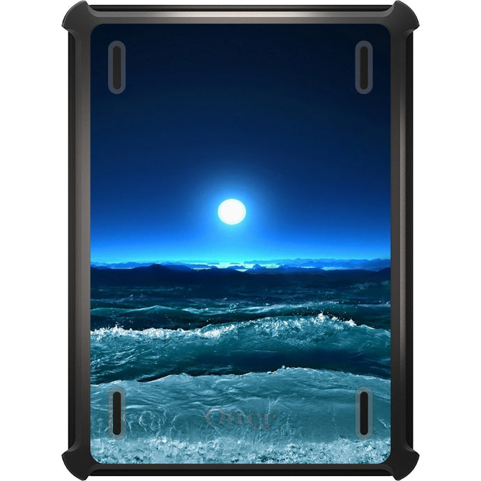 DistinctInk™ OtterBox Defender Series Case for Apple iPad / iPad Pro / iPad Air / iPad Mini - Moonlit Ocean Waves