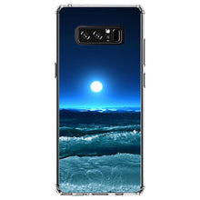 DistinctInk® Clear Shockproof Hybrid Case for Apple iPhone / Samsung Galaxy / Google Pixel - Moonlit Ocean Waves