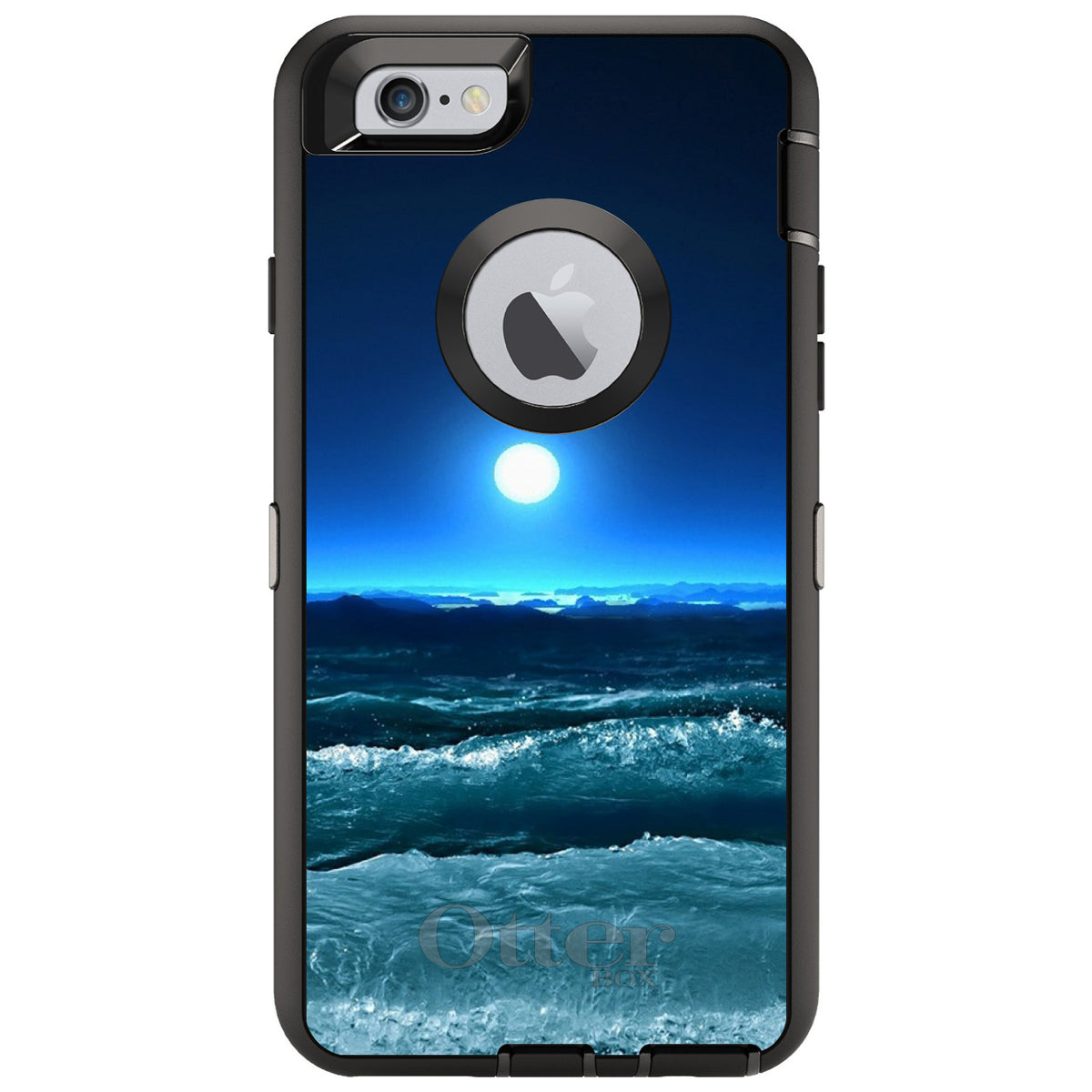 Moonlit Ocean Waves OtterBox Defender Case for iPhone & Galaxy, view 4