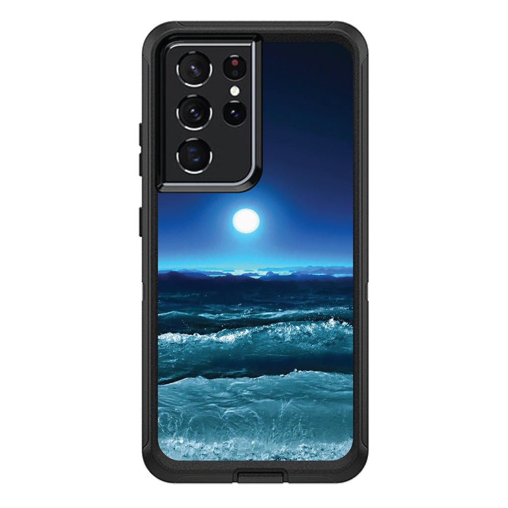 Moonlit Ocean Waves OtterBox Defender Case for iPhone & Galaxy, view 7