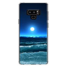 DistinctInk® Clear Shockproof Hybrid Case for Apple iPhone / Samsung Galaxy / Google Pixel - Moonlit Ocean Waves