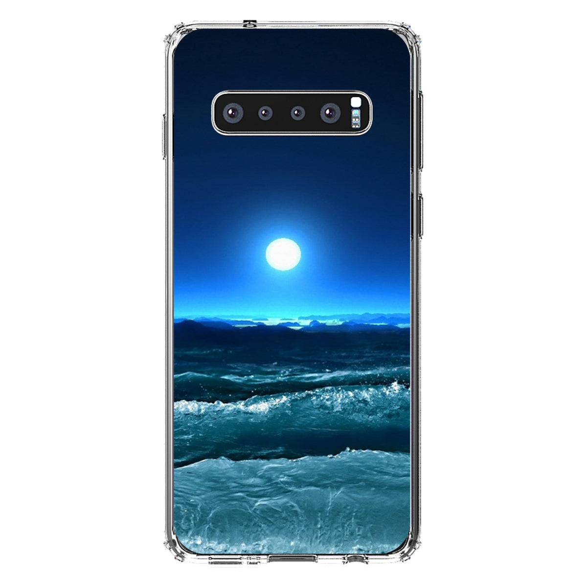 Moonlit Ocean Waves Clear Shockproof iPhone Case, view 16