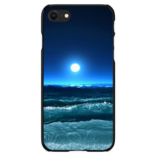 DistinctInk® Hard Plastic Snap-On Case for Apple iPhone or Samsung Galaxy - Moonlit Ocean Waves