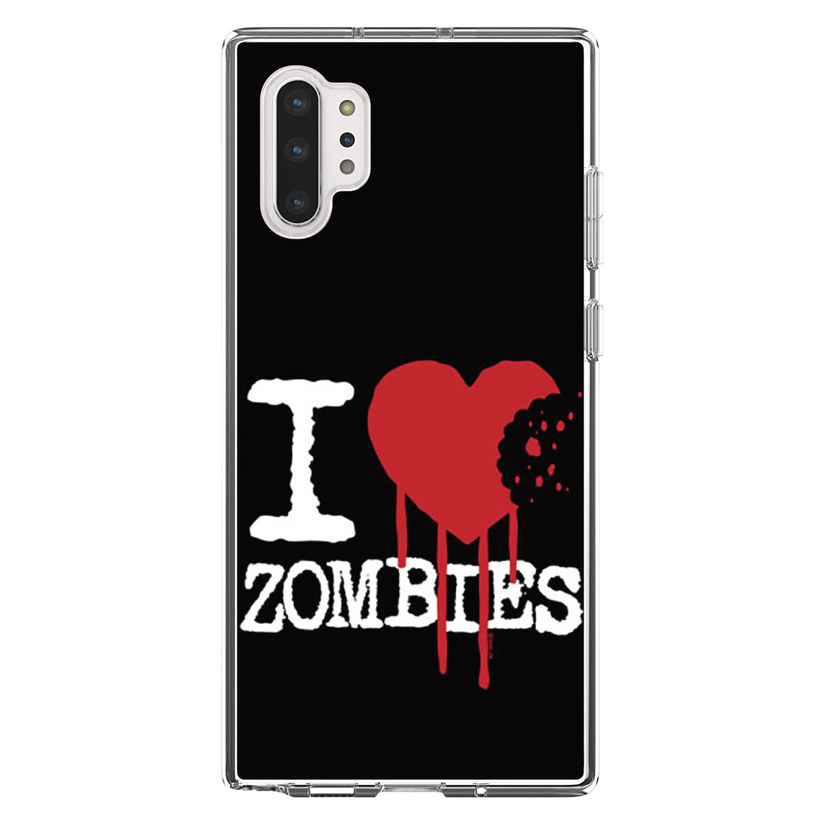 I Heart Zombies Clear Shockproof iPhone Case, view 10