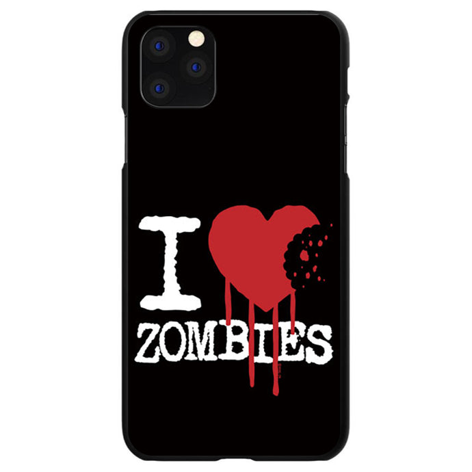 DistinctInk® Hard Plastic Snap-On Case for Apple iPhone or Samsung Galaxy - I Heart Zombies