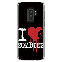DistinctInk® Clear Shockproof Hybrid Case for Apple iPhone / Samsung Galaxy / Google Pixel - I Heart Zombies