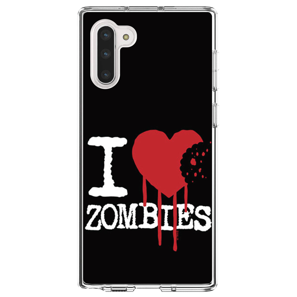 I Heart Zombies Clear Shockproof iPhone Case, view 9