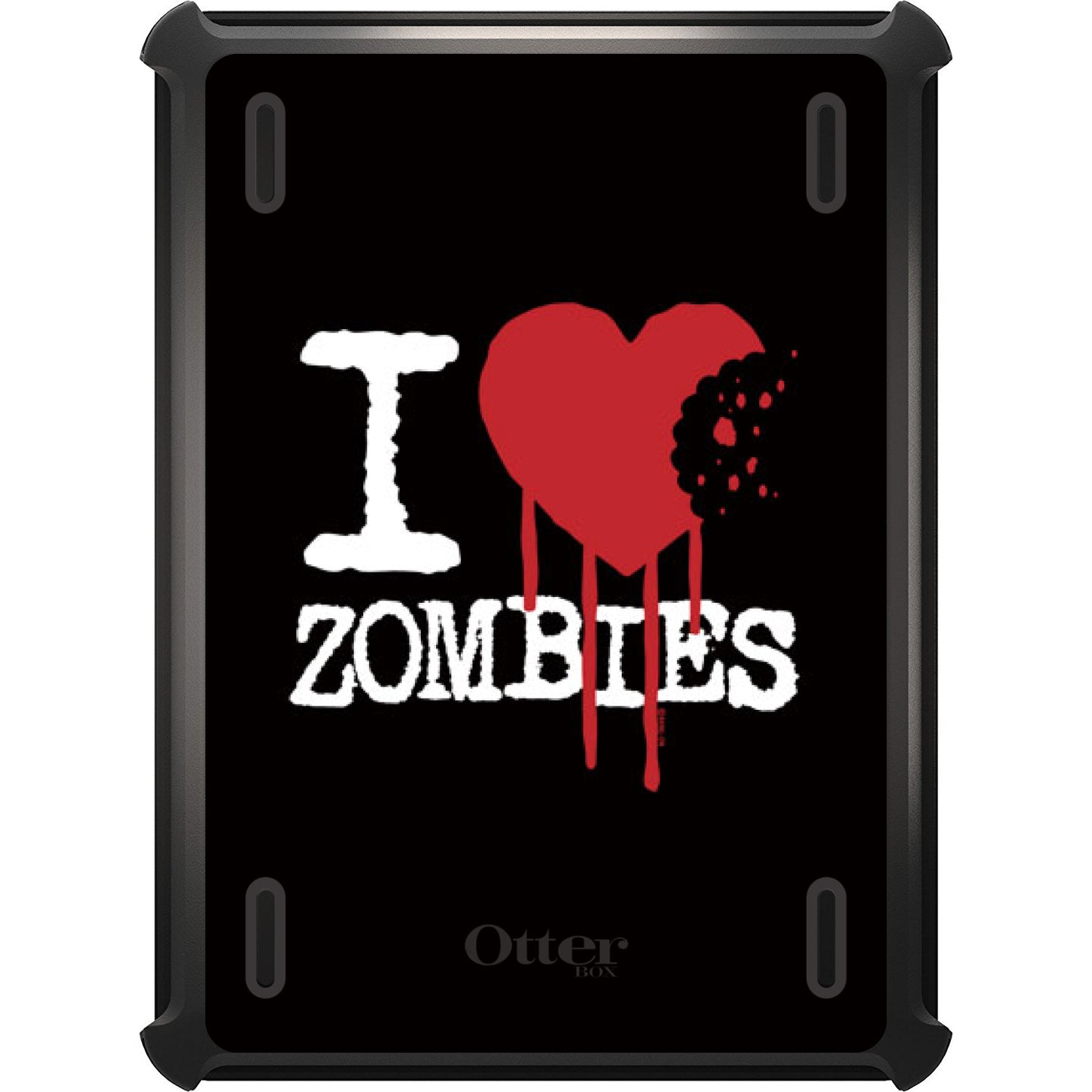 DistinctInk™ OtterBox Defender Series Case for Apple iPad / iPad Pro / iPad Air / iPad Mini - I Heart Zombies