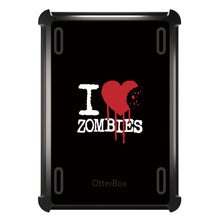 DistinctInk™ OtterBox Defender Series Case for Apple iPad / iPad Pro / iPad Air / iPad Mini - I Heart Zombies