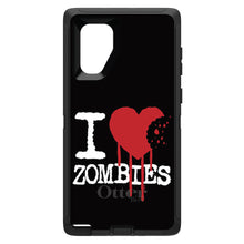 DistinctInk™ OtterBox Defender Series Case for Apple iPhone / Samsung Galaxy / Google Pixel - I Heart Zombies