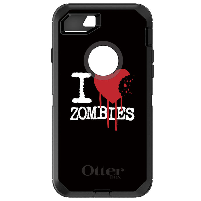 DistinctInk™ OtterBox Defender Series Case for Apple iPhone / Samsung Galaxy / Google Pixel - I Heart Zombies