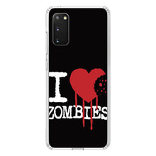 DistinctInk® Clear Shockproof Hybrid Case for Apple iPhone / Samsung Galaxy / Google Pixel - I Heart Zombies