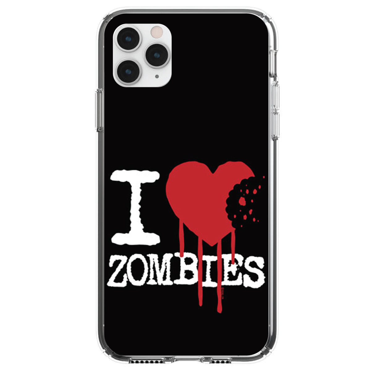 I Heart Zombies Clear Shockproof iPhone Case