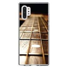 DistinctInk® Clear Shockproof Hybrid Case for Apple iPhone / Samsung Galaxy / Google Pixel - Guitar Strings Neck