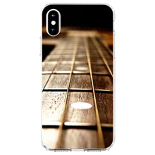 DistinctInk® Clear Shockproof Hybrid Case for Apple iPhone / Samsung Galaxy / Google Pixel - Guitar Strings Neck